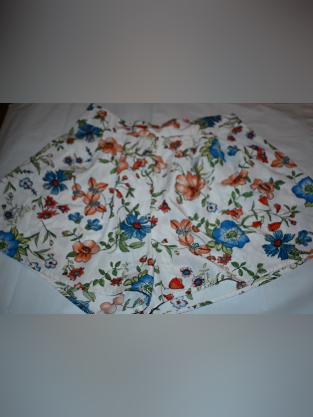 Active USA Floral Pillowcase - White with Blue & Orange Blooms